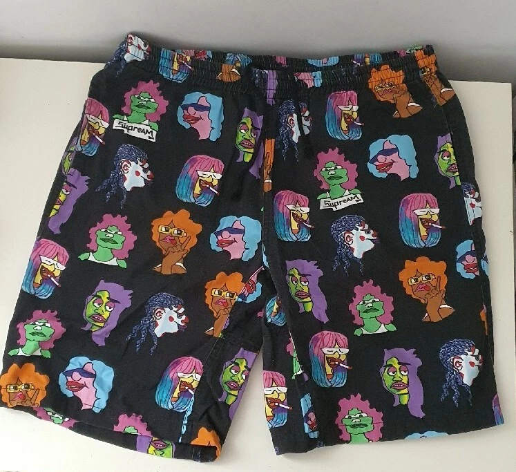 FW17 Supreme Gonz Cabezas Negra Corta Shorts Talla XL Mark Gonzalez Raro