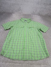 Columbia Shirt Mens Large Green Omni Shade Button Up