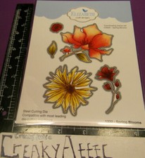 SPRING BLOOMS FLOWERS DAISY 5 DIES CUTTING EMBOSS ELIZABETH CRAFT NIP CREAKYATTI