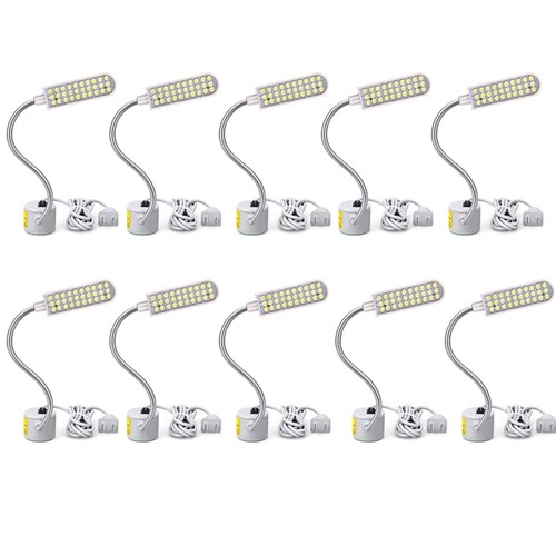 1/2/3/10PCS 30 LED luce per macchina da cucire lampada a collo d'oca con base magnetica Q2O0 - Foto 5 di 5