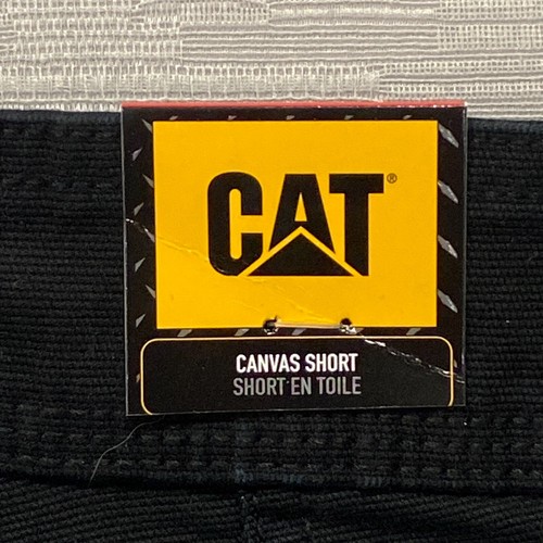 CAT Caterpillar Arbeitsshorts Herren 34 x 10" schwarz Canvas Taschen Stretch - Bild 3 von 15