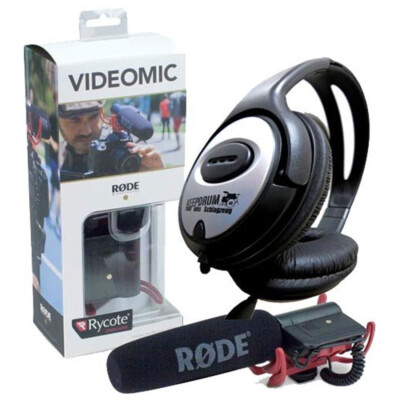 Rode VideoMic Videomikrofon Rycote + Kopfhörer
