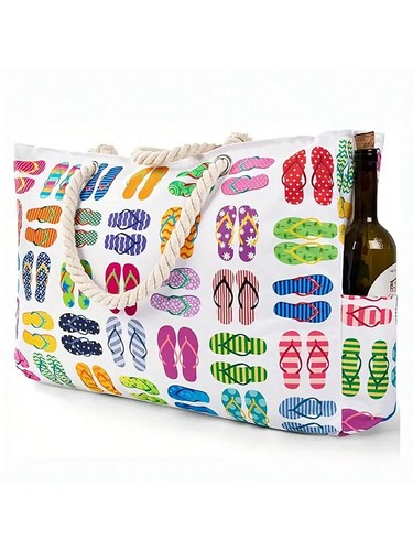 Extra Large Beach Bag for Women with Zipper Waterproof Beach Tote Bags with Zip - Picture 35 of 39