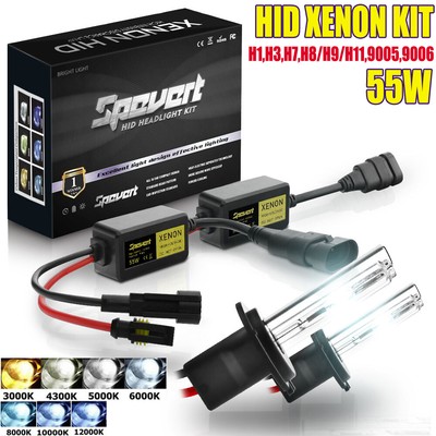 55W H1 H3 H7 H8/H9/H11 9005 Car HID Xenon Headlight Bulbs & Ballasts Error Free