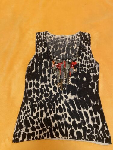 Marc Cain Cashmere wool top with embellishments Size N3(10) - Picture 8 of 10