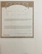 6 ea. Blank 50 STATE - Certificate of Origin MSO MCO Vehicle / Motorcycle - NEW