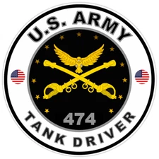United States Army Tank Driver Bumper Sticker Military Vinyl Soldier Decal 5"