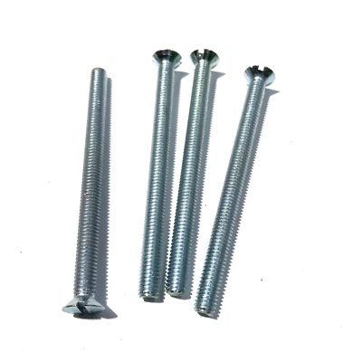 4x Senkkopf Schraube, Schlitz Verzinkt M6 x 80 mm, Kopf  10,8, DIN 963  (J-12) - Bild 1 von 2