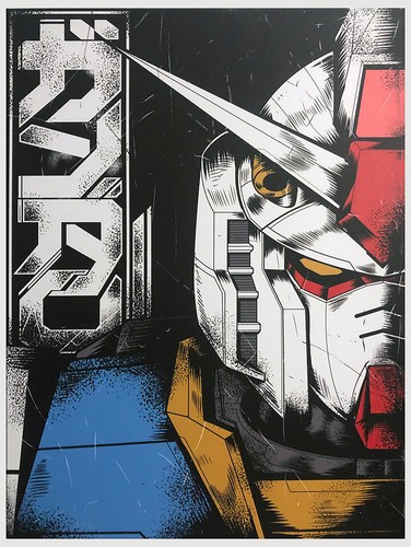 Gundam japanischer Roboter Anime Poster - Kunstdruck - Wanddekor - Bild 1 von 1