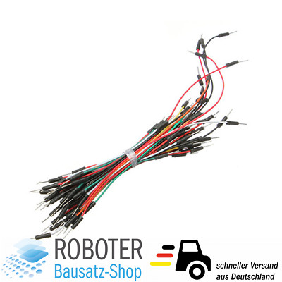 65 Jumper Wire Kabel Steckbrücken Drahtbrücken M-M für Breadboard, Steckbrett