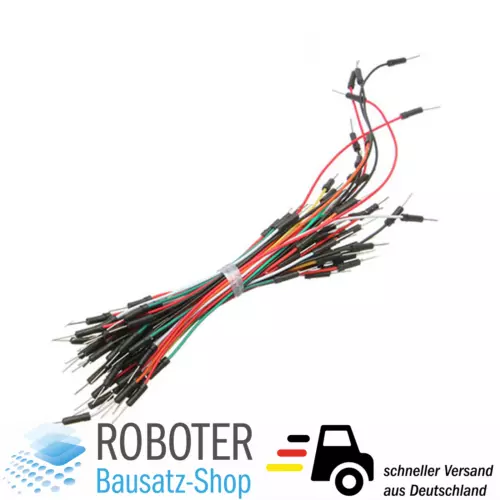 65 Jumper Wire Kabel Steckbrücken Drahtbrücken M-M für Breadboard, Steckbrett