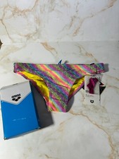 Arena Real Brief Paparazzi Multi Women's Swim Bikini Swimwear, Sz M