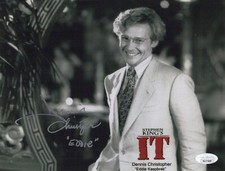 DENNIS CHRISTOPHER Signed STEPHEN KING'S IT 8x10 Photo EDDIE Autograph JSA COA