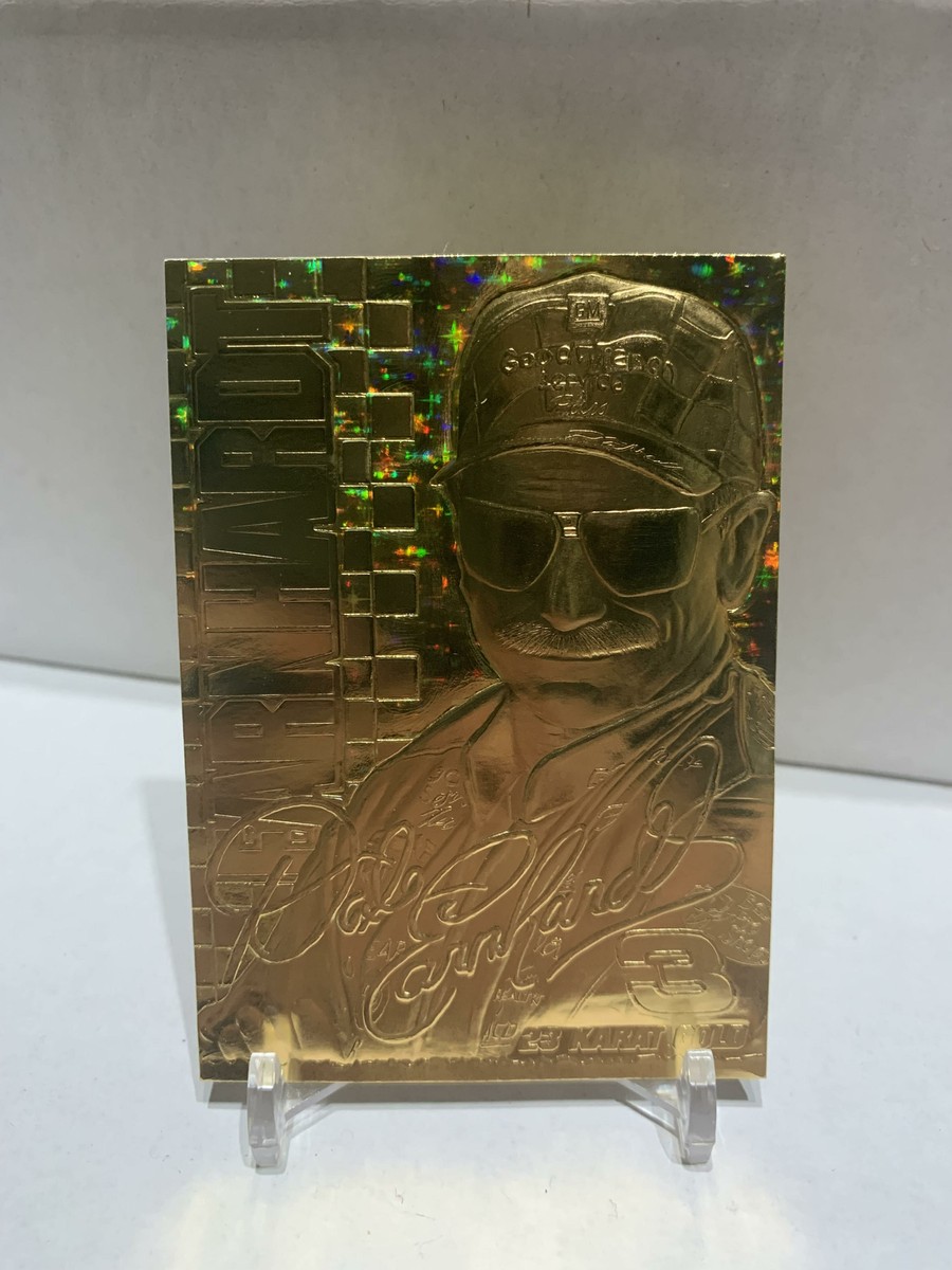 1999 Bleachers Dale Earnhardt 23kt Gold Card Serial #'ed 0199 | eBay
