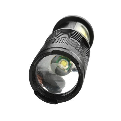 COB LED Taschenlampe Ultrahelle Zoomable Mini Taschenlampe Fokus Licht AA/14500 - Bild 6 von 8