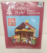 Build Nativity Craft Set Baby Jesus Mary Manger Barn Sticker Christmas Holiday