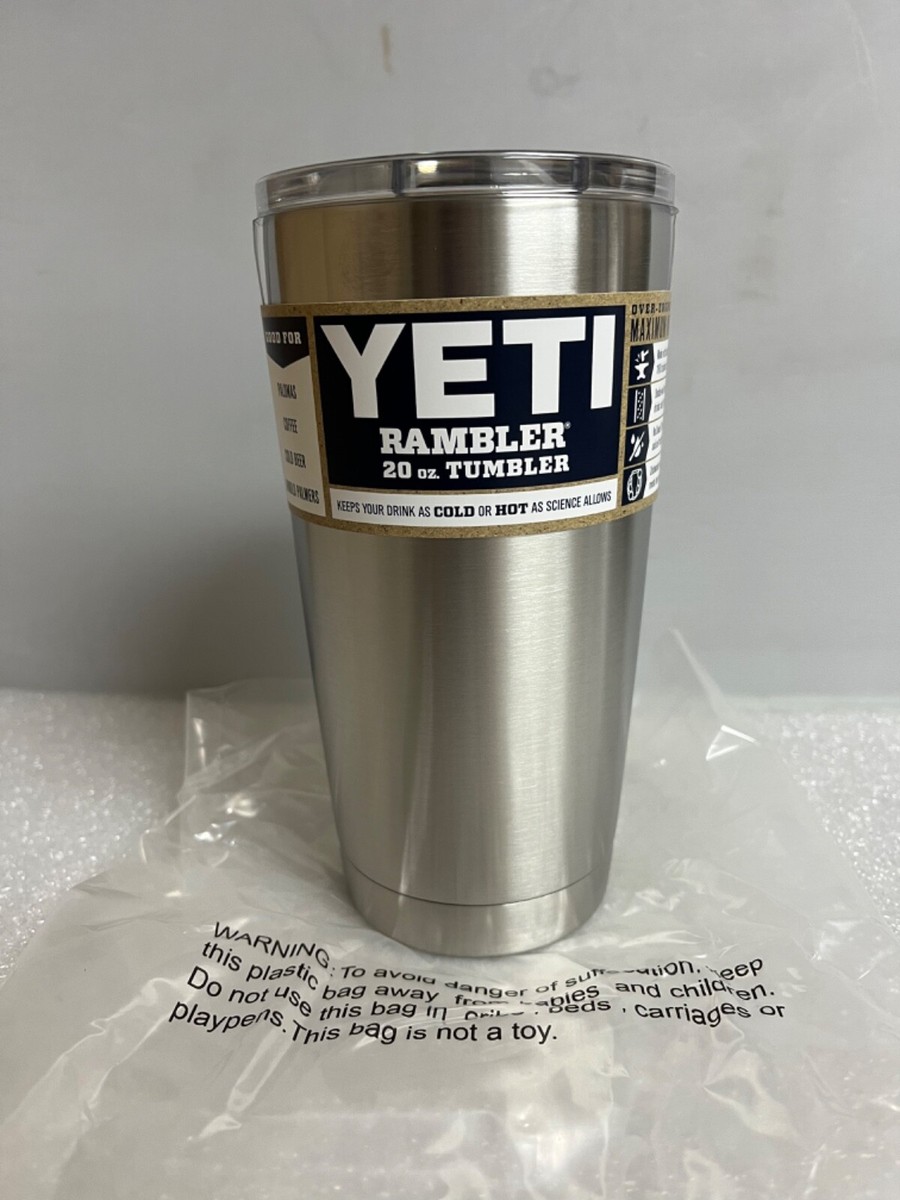 YETI Rambler 20 Insulated Tumbler Stainless w/ Magslider Lid BRAND NEW