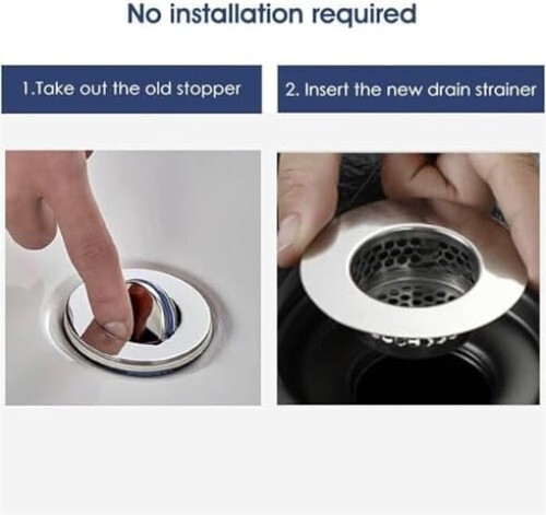 Much Hotter Bathroom Sink Strainer (2 Pack), Bathtub Drain Cover Lavatory Sin... - Picture 3 of 5