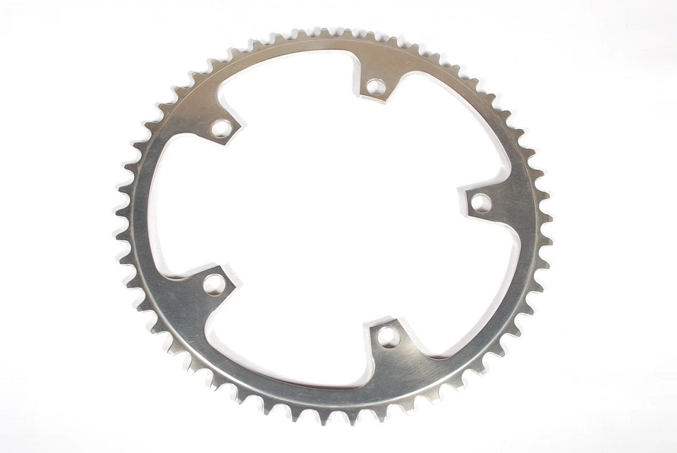 Велосипедная передняя звездочка Campagnolo Super Record Rossin с пантографом 144 BCD 52T новая из старых запасов - Изображение 4 из 4