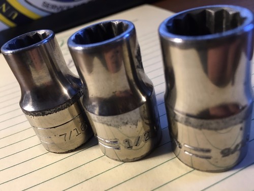 Craftsman 1/2 Drive Vintage =V= 12pt Sockets - Choose - 7/16" - 1-1/4" - USA - Picture 7 of 20