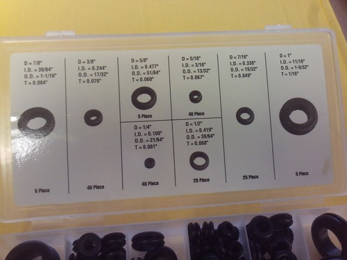 180 PIECE RUBBER GROMMET SET....8 SIZES GM, FORD, MOPAR - Foto 3 di 6