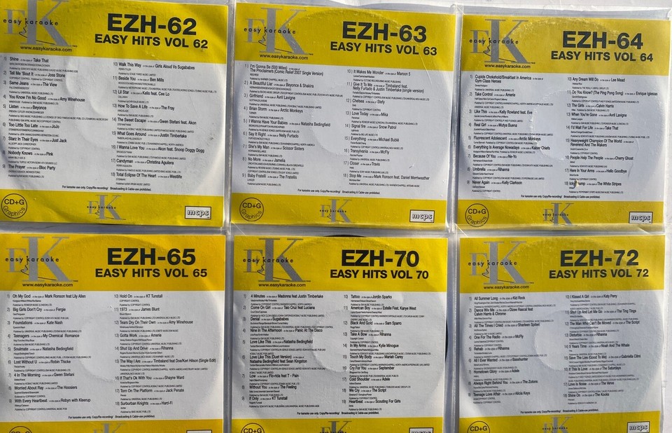 BUNDLE OFFERS EASY HITS karaoke (EKH) CD+G discs NEW (Choose discs