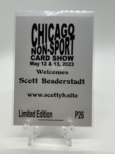 2023 Chicago Non Sport Card Show Promo Card for Artist Scott Beaderstadt P26 - Picture 2 of 3