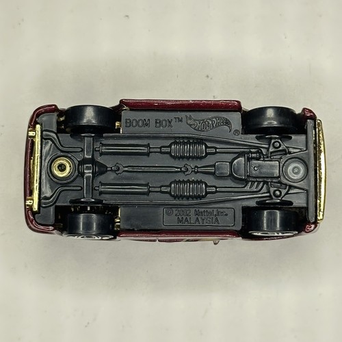 Hot Wheels 2003 First Editions Boom Box Metallic Maroon Black Flames 23/42 Loose - Picture 8 of 12