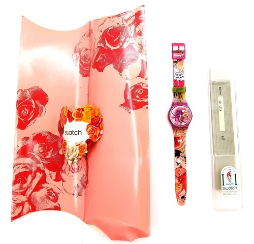 NEU Swatch Uhr FOR YOUR HEART ONLY GR127 mit Etui 1995 Special Edition Set