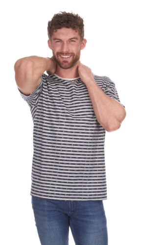 Hombre Cargo Bay Rayas Cuello Redondo Estampado Camiseta - 3 Colores - Imagen 4 de 4