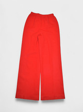 Vintage 70s Pants Womens S Red Wide Leg Flare Elastic Waist Leisure ILGWU USA