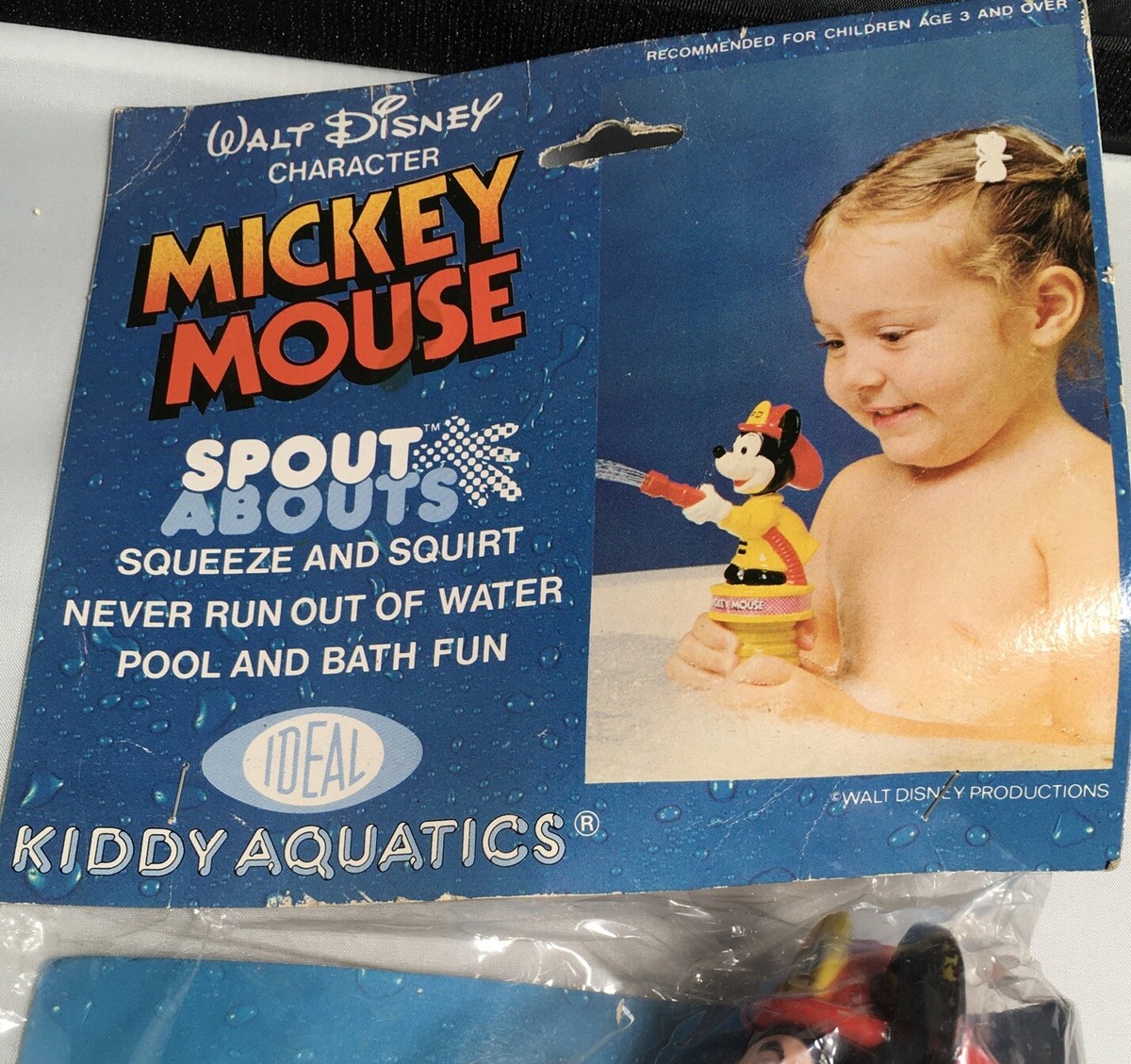 Vintage Ideal Mickey Mouse Spout Abouts Squeeze & Squirt
