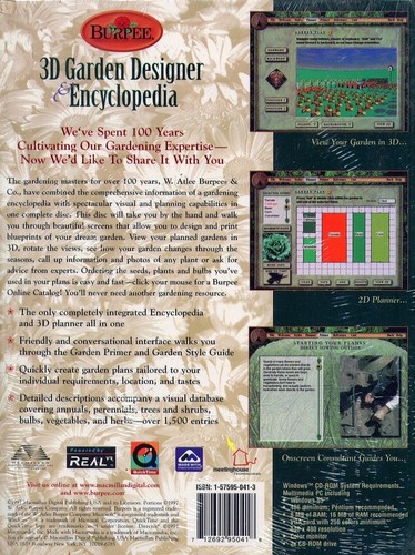 Burpee 3D Garden Designer & Encyclopedia CD-ROM for Windows - NEW CD in SLEEVE - Picture 4 of 4