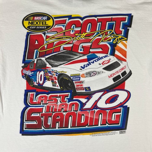 VTG Scott Riggs NASCAR T Shirt Mens 2XL #10 Car Valvoline Last Man Standing 2004 - Picture 4 of 10
