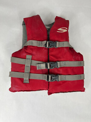 Stearns Youth Life Jacket 50-90lbs Coast Guard Approved Red Model 29-88