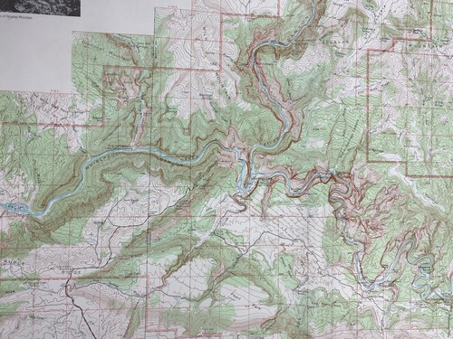 vtg 1973 Dinosaur National Monument USGS geological survey map Topographic 50x30 - Picture 12 of 14