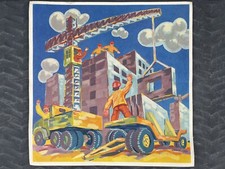 DDR Bild Gem&auml;lde Kunstdruck &ldquo;Bauarbeiter&rdquo;Kindergarten Arzt GDR Vintage 60iger
