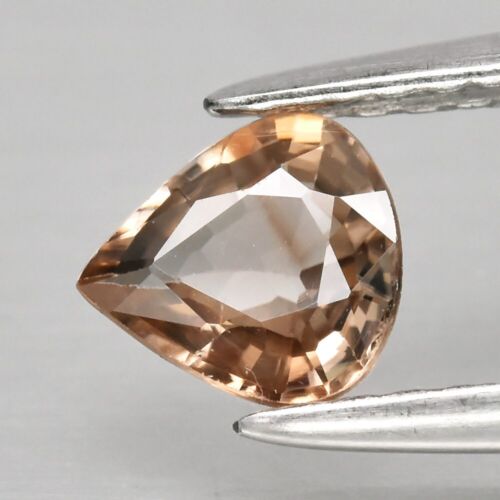 Marvelous! 0.53ct 5.4x5mm VS Pear Natural Champagne Zircon Unheated Africa