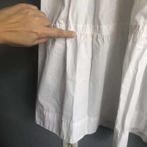 Madewell White Tiered Maxi Long Dress in Summer LARGE Flare Tent Trapeze Boho - Picture 12 of 13
