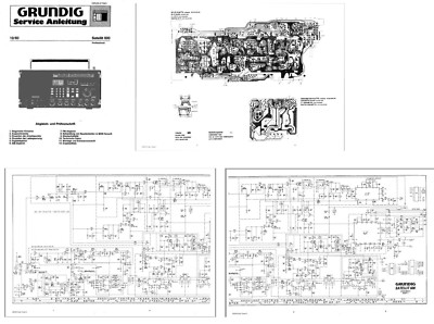 GRUNDIG SATELLIT 600 SERVICE MANUAL with + 11x17'' DIAGRAMS SCHEMATICS