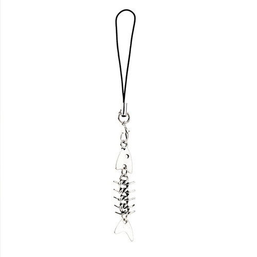 Y2K Creative Fishbone Phone Chain Metal Phone Lanyard Keycord - Zdjęcie 11 z 12