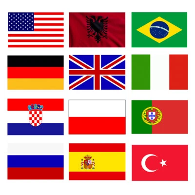 Sonia Originelli Riesen Flagge "Fan Fahne XXL" 160 x 240cm Fußball WM Länder Neu