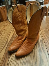 Minerva Size 8.5 Ostrich Cowboy Boots