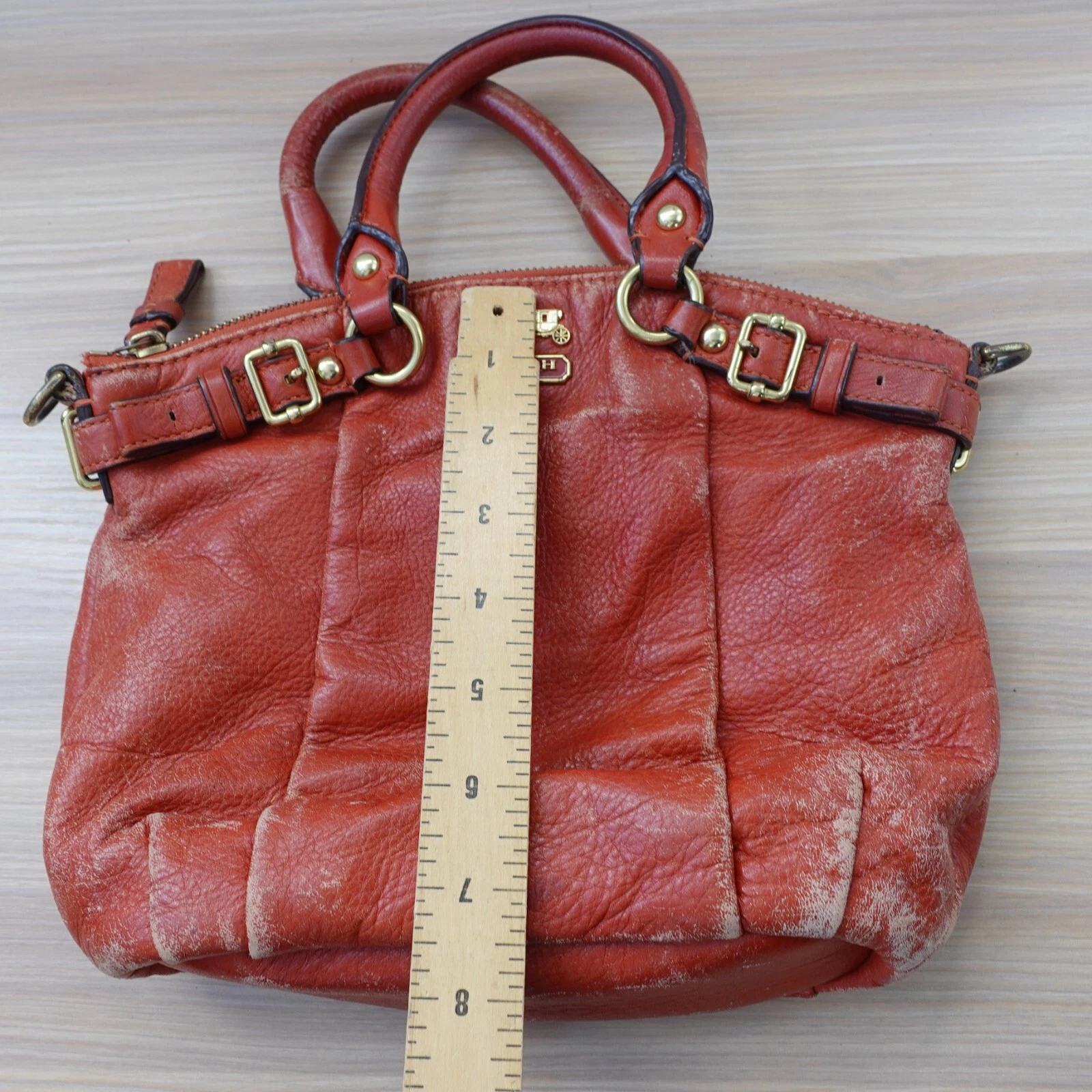 Borsa Coach donna rossa tote borsetta pelle borsa media borsetta DIFETTI