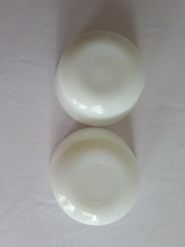 Vintage 2 USA Anchor Hocking #434 6oz White Milk Glass ramekin custard bowl dish - Picture 2 of 4
