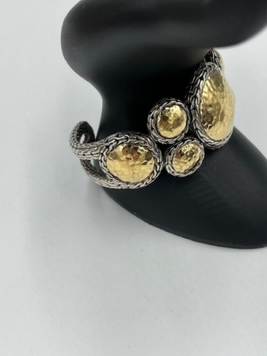 John Hardy Palu *SEHR SELTEN* 22K Gold Sterling Silber großes Armreif Armband - Bild 2 von 8