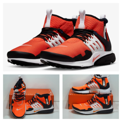 Nike Air Presto Mid Utility Orange Black White DC8751-800 Gr. 8 UK, 42,5 EUR
