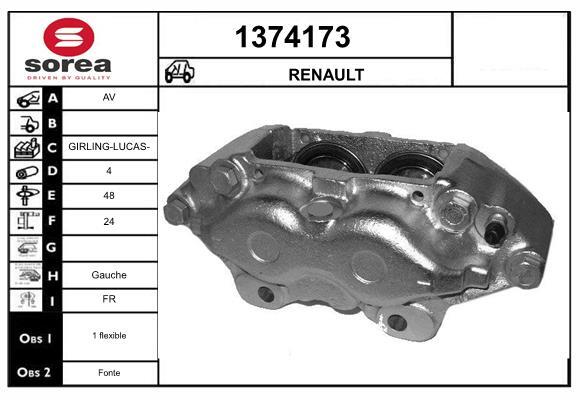 Étrier de frein SNRA 1374173 haute précision anti-grippage en fonte nodulaire