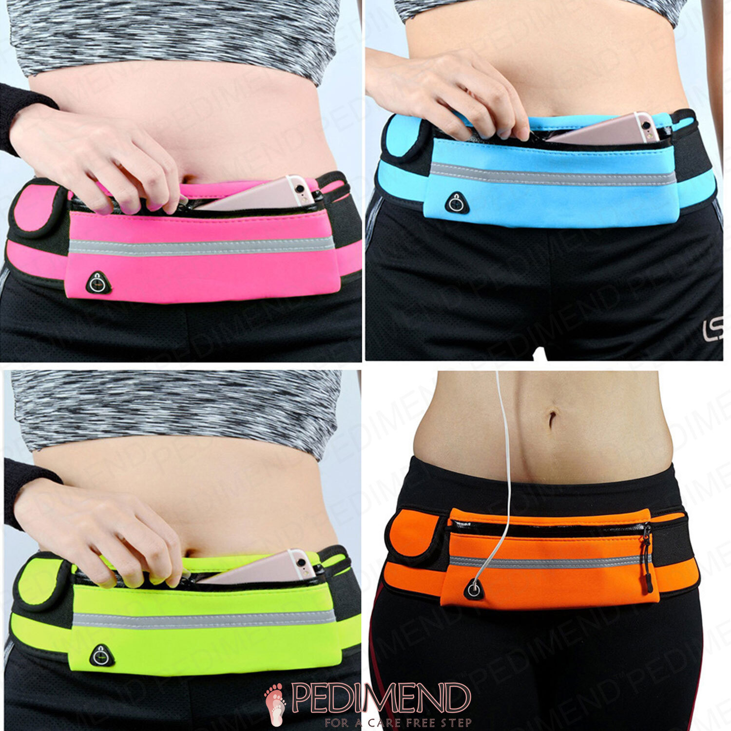 PEDIMEND™ 1 Cinturón para Correr Soporte para Teléfono Móvil Bolsa Fitness Correr Deporte