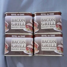 4 TINS ROYAL DANE BACON GRILL 4x250g = 1 KILO. BEST BEFORE APRIL 2026. FREE P&P.
